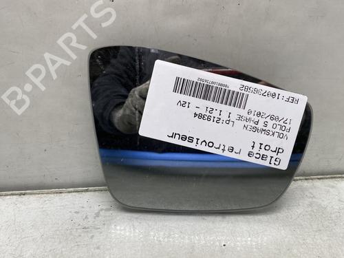 Used Right mirror glass VW POLO V (6R1, 6C1) 1.2 (70 hp) 23766005