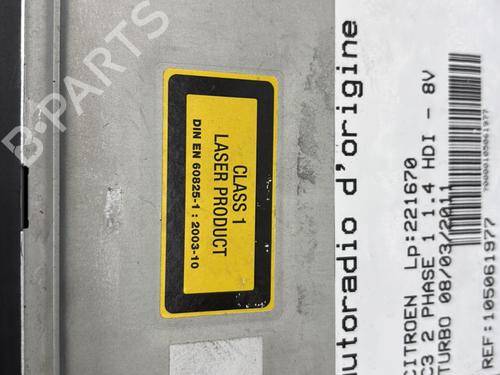 Radio CITROËN C3 II (SC_) 1.4 HDi 70 (SC8HZC, SC8HR0, SC8HP4) | BP28279834E6 