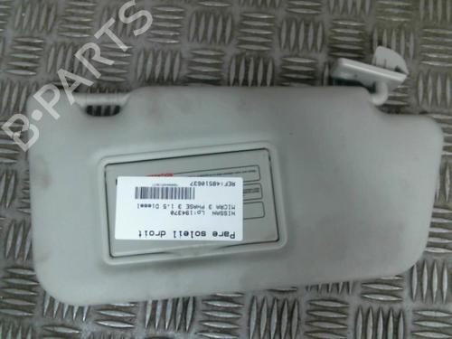 Used Right sun visor NISSAN MICRA III (K12) 1.5 dCi (86 hp) 20000464