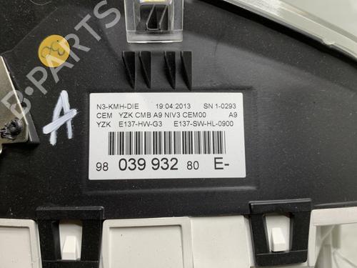Instrument cluster PEUGEOT 208 I (CA_, CC_) 1.4 HDi | BP19963724C47 
