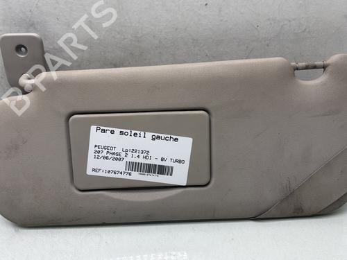 Left sun visor PEUGEOT 207 (WA_, WC_) 1.4 HDi 16126929BJ