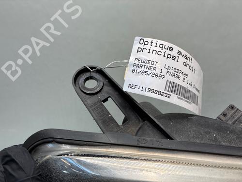Used Right headlight Right headlight PEUGEOT PARTNER MPV (5_, G_) 1.6 HDi 90 (90 hp) 36307002 36307002