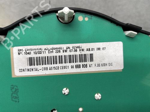 Instrument cluster CITROËN C3 II (SC_) 1.4 HDi 70 (SC8HZC, SC8HR0, SC8HP4) | BP28279836C47 