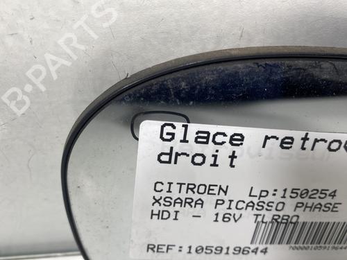Right mirror glass CITROËN XSARA PICASSO (N68) 1.6 HDi | BP25866065C147 