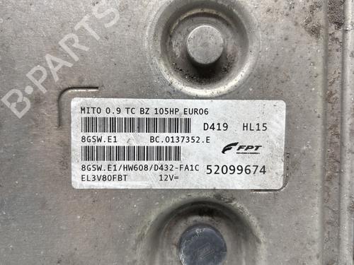 Engine control unit (ECU) ALFA ROMEO MITO (955_) 0.9 TwinAir (955AXY1B) | BP27200890M57 