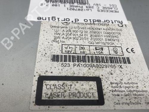 Radio MERCEDES-BENZ C-CLASS (W204) C 180 CDI (204.000) | BP19988392E6 