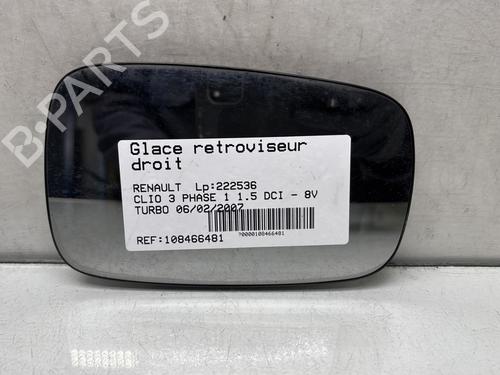 Used Right mirror glass RENAULT CLIO III (BR0/1, CR0/1) 1.5 dCi (BR17, CR17) (86 hp) 29039414