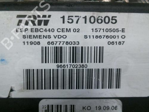 Used ABS pump PEUGEOT 407 (6D_) 1.6 HDi 110 (6D9HZC, 6D9HYC) (109 hp) 20000190