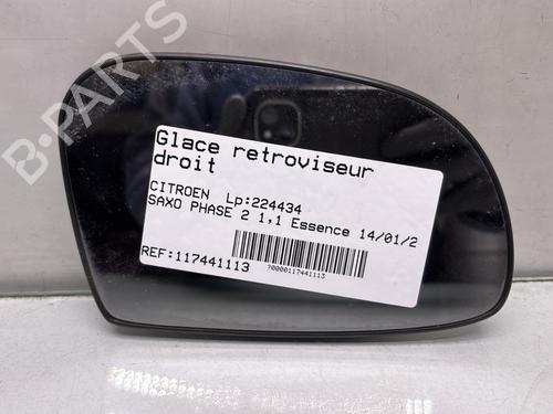 Used Right mirror glass CITROËN SAXO (S0, S1) 1.1 X, SX (60 hp) 32063297