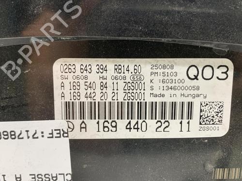 Used Instrument cluster Instrument cluster MERCEDES-BENZ A-CLASS (W169) A 180 CDI (169.007, 169.307) (109 hp) 19956653 19956653