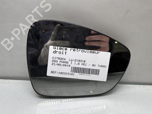 Used Right mirror glass CITROËN DS3 (SA_) 1.6 HDi 90 (92 hp) 27355715