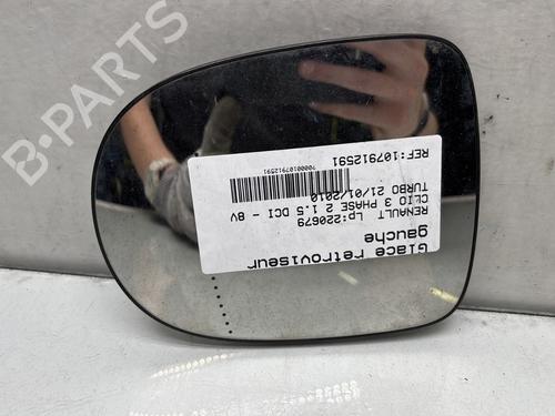 Used Left mirror glass RENAULT CLIO III (BR0/1, CR0/1) 1.5 dCi (C/BR0G, C/BR1G) (68 hp) 28280822