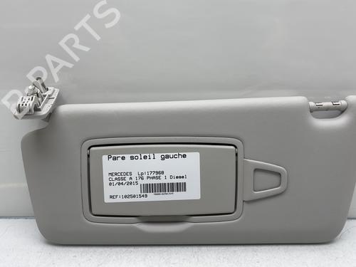 Used Left sun visor MERCEDES-BENZ A-CLASS (W176) A 160 CDI / d (176.011) (90 hp) 28279563