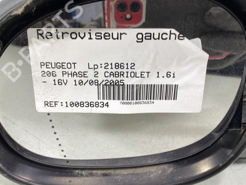 Left mirror PEUGEOT 206 CC (2D) 1.6 16V (2DNFUF, 2DNFUR) | BP27355585C26 