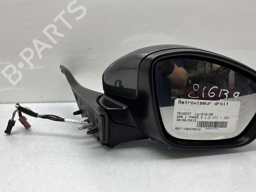 Used Right mirror PEUGEOT 208 I (CA_, CC_) 1.2 VTI 82 (82 hp) 26719004