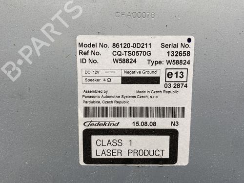 Radio TOYOTA YARIS (_P9_) 1.3 VVT-i (SCP90_, SCP90R) | BP30941176E6