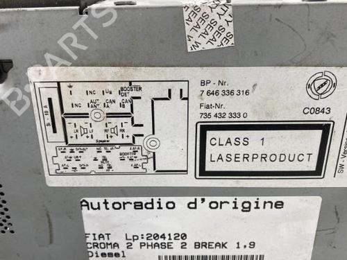 Used Radio Radio FIAT CROMA (194_) 1.9 D Multijet (194AXB1B) (120 hp) 20021940 20021940