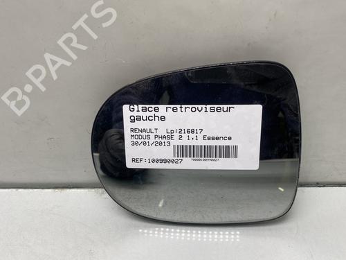 Used Left mirror glass RENAULT MODUS / GRAND MODUS (F/JP0_) 1.2 (JP0C, JP0K, FP0C, FP0K, FP0P, JP0P, JP0T) (75 hp) 29939068