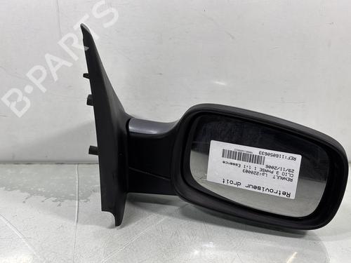 Used Right mirror RENAULT CLIO III (BR0/1, CR0/1) 1.2 16V (BR02, BR0J, BR11, CR02, CR0J, CR11) (75 hp) 30933035