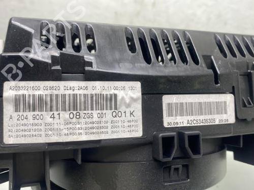 Used Instrument cluster Instrument cluster MERCEDES-BENZ C-CLASS (W204) C 220 CDI (204.002) (170 hp) 19992690 19992690