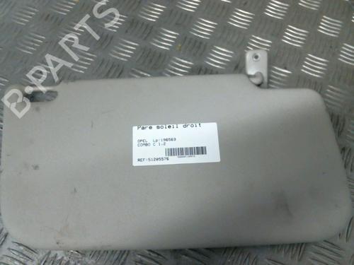 Used Right sun visor Right sun visor OPEL COMBO Box Body/MPV 1.3 CDTI 16V (75 hp) 20013207 20013207