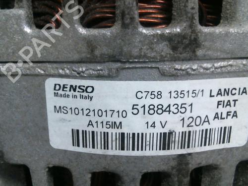 Used Alternator FIAT 500X (334_) 1.6 D Multijet (334AXA1B, 334AXA11) (120 hp) 20013075