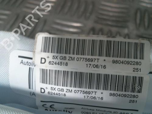 Used Right curtain airbag PEUGEOT 2008 I (CU_) 1.2 THP 110 / PureTech 110 (110 hp) 20024208