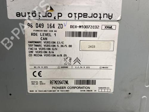 Radio PEUGEOT 208 I (CA_, CC_) 1.2 VTi 68 / PureTech 68 | BP20022536E6 