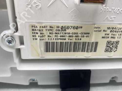 Instrument cluster PEUGEOT 208 I (CA_, CC_)  | BP19966257C47 
