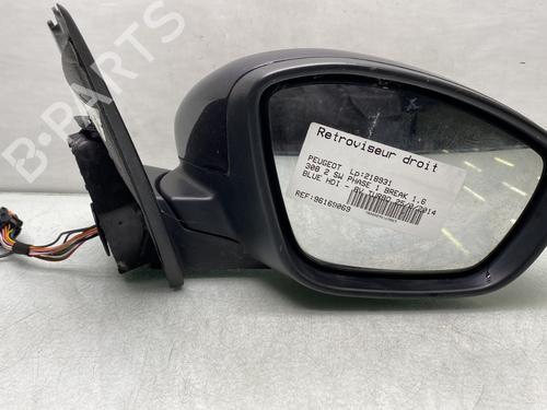 Used Right mirror PEUGEOT 308 SW II (LC_, LJ_, LR_, LX_, L4_) 1.6 BlueHDi 120 (120 hp) 22390517