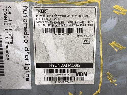 Used Radio Radio KIA PICANTO II (TA) 1.0 (69 hp) 19984622 19984622