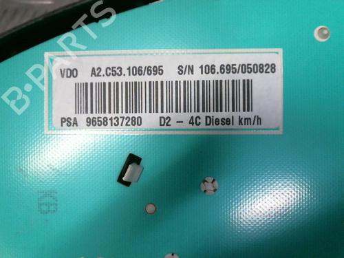 Used Instrument cluster Instrument cluster PEUGEOT 407 (6D_) 1.6 HDi 110 (6D9HZC, 6D9HYC) (109 hp) 20028593 20028593