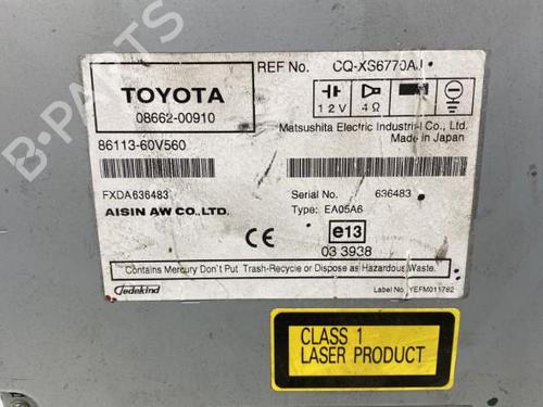 Used Radio TOYOTA AVENSIS (_T25_) [2003-2008]  19975541