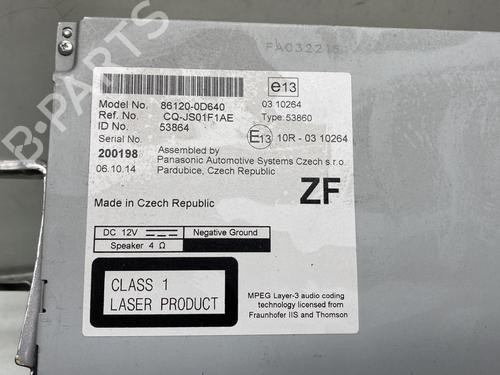 Radio TOYOTA YARIS (_P13_) 1.4 D (NLP130_, NLP130) | BP22793727E6 