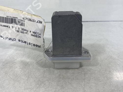 Used Heater resistor NISSAN MICRA IV (K13K, K13KK) 1.2 (80 hp) 19998719