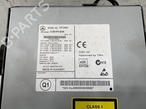 Radio MERCEDES-BENZ C-CLASS Coupe (CL203) C 200 CDI (203.707) | BP22916408E6 