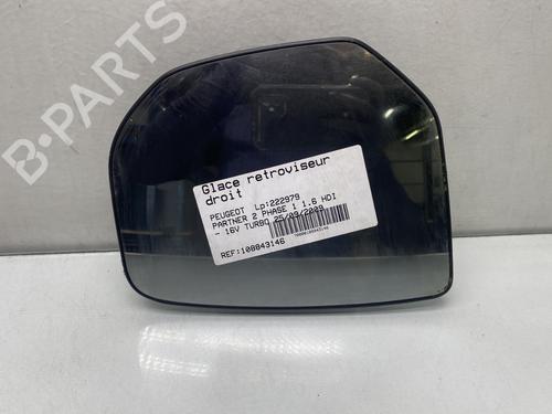 Used Right mirror glass PEUGEOT PARTNER Tepee 1.6 HDi 16V (90 hp) 30791052