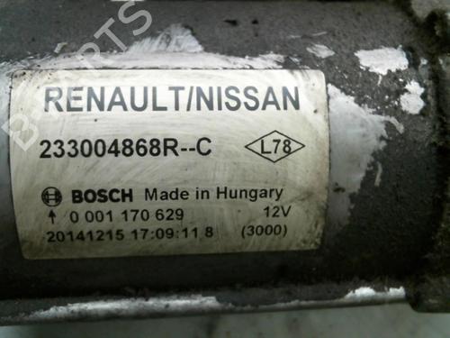 Startmotor RENAULT CLIO IV (BH_) 1.5 dCi 90 (90 hp) 19980026