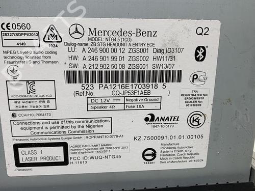 Radio MERCEDES-BENZ CLA Coupe (C117) CLA 220 CDI / d (117.303) | BP20008027E6 