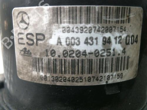 Used ABS pump ABS pump MERCEDES-BENZ C-CLASS (W203) C 200 CDI (203.004) (116 hp) 20025027 20025027