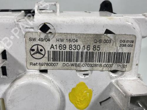 AC Styreenhet / Manøvreringsenhet MERCEDES-BENZ A-CLASS (W169) A 160 CDI (169.006, 169.306) | BP20029217I5 