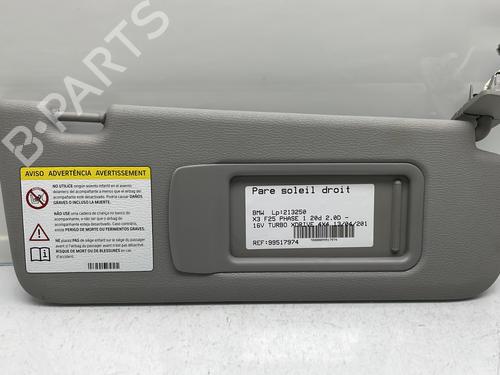 Used Right sun visor BMW X3 (F25) xDrive 20 d (184 hp) 23769339