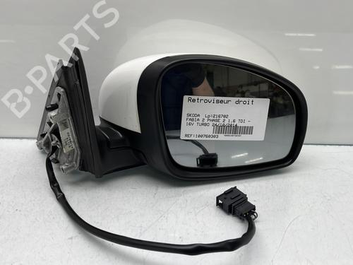 Used Right mirror SKODA FABIA II (542) 1.6 TDI (75 hp) 25123374