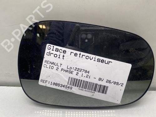 Used Right mirror glass RENAULT CLIO II (BB_, CB_) 1.2 (BB0A, BB0F, BB10, BB1K, BB28, BB2D, BB2H, CB0A,... (58 hp) 29939335