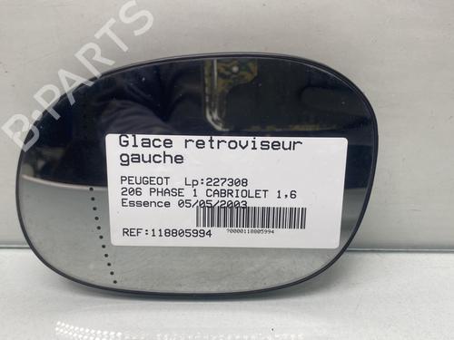 Used Left mirror glass PEUGEOT 206 CC (2D) 1.6 16V (2DNFUF, 2DNFUR) (109 hp) 32391549