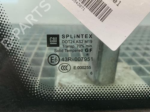 Used Front right quarter glass OPEL ZAFIRA / ZAFIRA FAMILY B (A05) 1.9 CDTI (M75) (120 hp) 19998072