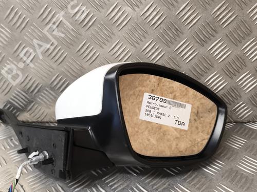 Used Right mirror PEUGEOT 208 I (CA_, CC_) 1.5 BlueHDI 100 (102 hp) 25341221