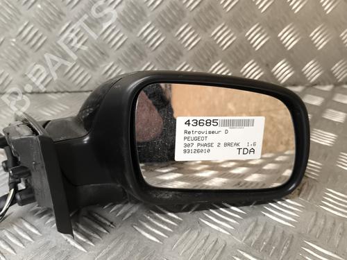 Used Right mirror PEUGEOT 307 Break (3E) 1.6 HDi (90 hp) 22012151