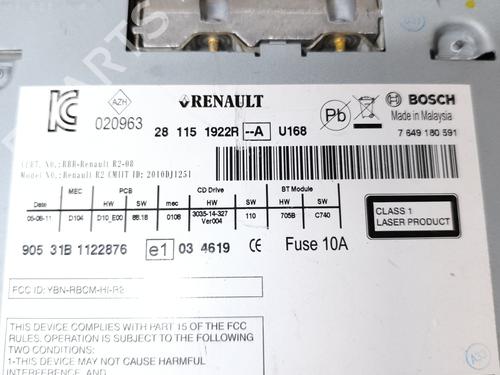 Radio RENAULT KOLEOS I (HY_) 2.0 dCi 4x4 (HY0K) | BP28614856E6 