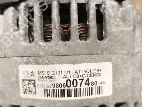 Used Alternator Alternator PEUGEOT 208 I (CA_, CC_) 1.2 VTI 82 (82 hp) 21748018 21748018